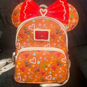 Disney Kids Backpack with Red and Orange Pattern